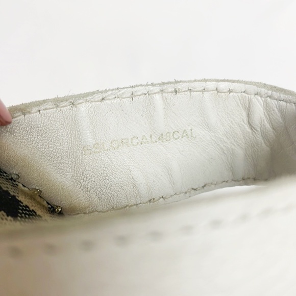 BURBERRY White Leather Espadrille Wedge Sandal “Eslorcal48” Size 39 - Picture 6 of 7